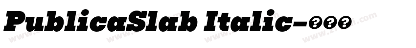 PublicaSlab Italic字体转换